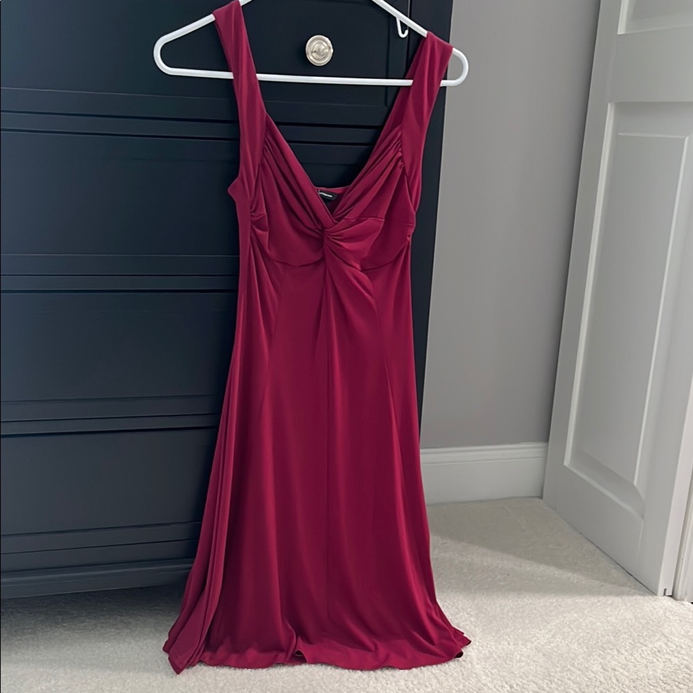 Pink Ruched Slip Dress